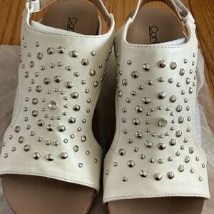 Corky’s Women's White Studded Sandals Never Worn